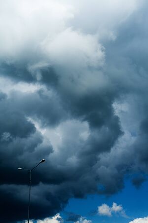 Dark storm clouds before rain. Nature background - imageの写真素材