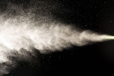 close up of spray water on black backgroundの写真素材