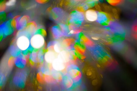 Multicolored rainbow large bokeh effect background - image