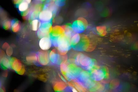 Multicolored rainbow large bokeh effect background - imageの写真素材