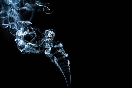 smoke cloud with black background. fog texture - imageの写真素材