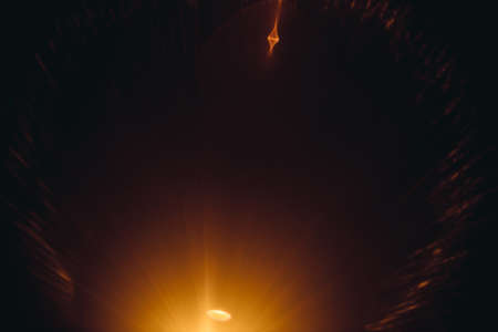 Abstract Natural Sun flare on the black.