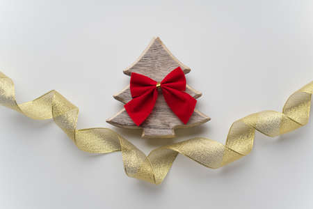 Christmas composition. Christmas gifts, Flat lay, top view.