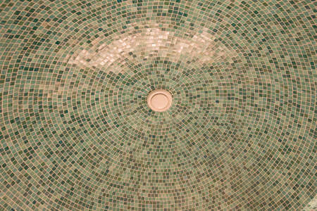 Round air-conditioning outlet on ceilingの写真素材