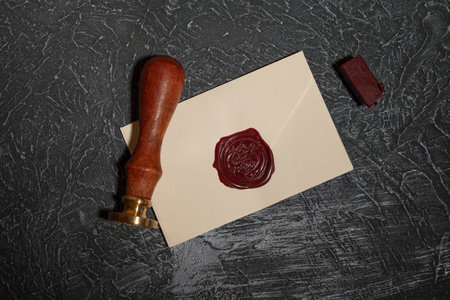 Notary's public pen and stamp on testament and last will. notary public tools