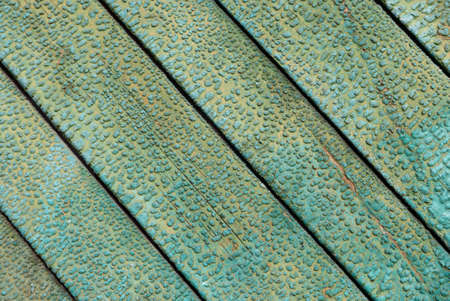 Background picture made of old green wood boardsの写真素材