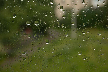 Raindrops on the glass.の写真素材