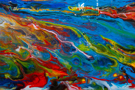 abstract acrylic hand painted backgroundの写真素材