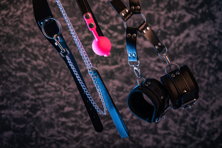 Bondage, kinky adult sex games, kink and BDSM lifestyle concept.の写真素材