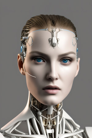 Futuristic ai android cinematic, great design for any purpose.の素材
