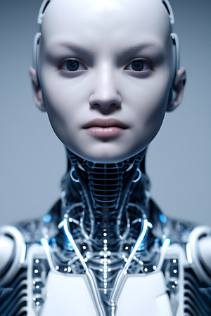Futuristic ai android cinematic, great design for any purpose.の素材