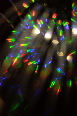 Multicolored rainbow large bokeh effect backgroundの写真素材