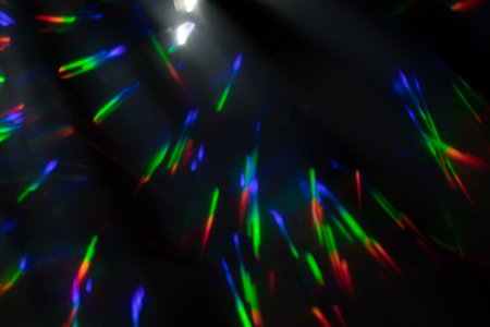 Multicolored rainbow large bokeh effect backgroundの写真素材