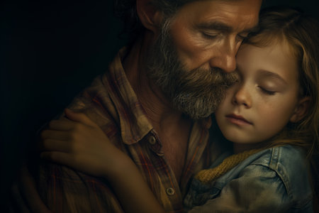 Father and daughterの素材