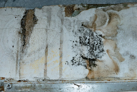 Damage ceiling from water pipelines leakage. Housing problem conceptの写真素材