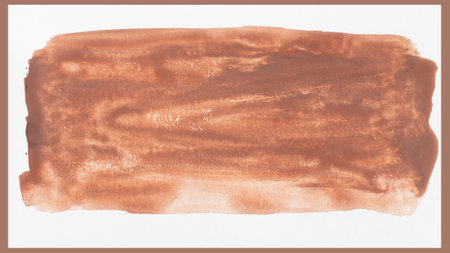 Set of watercolor brushstroke in the 2025 color of the year Mocha Mousse. Hand drawn textured template with elegant warm brown tone. Perfect for creating trendy graphic resourceの写真素材