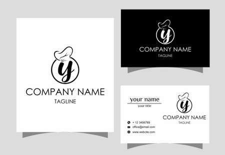 letter with a chef's hat for a restaurantのイラスト素材