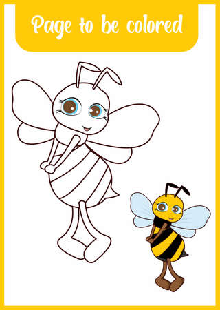 cute bee cartoon characterのイラスト素材