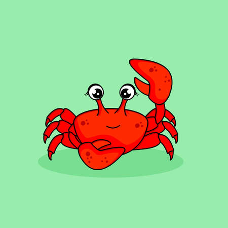 cute crab cartoon characterのイラスト素材