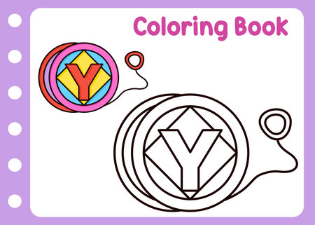 coloring book for yo-yoのイラスト素材
