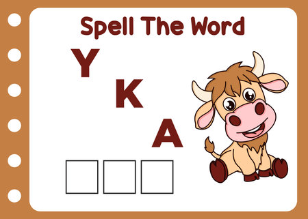 spelling the word of yakのイラスト素材