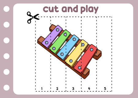 cut and play xylophone for kidsのイラスト素材