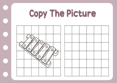 copy the picture of xylophone cartoonのイラスト素材