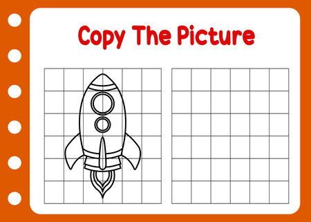 copy the picture of rocket. cartoon free vectorのイラスト素材