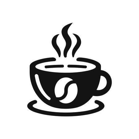 Coffee cup icon. Coffee shop logo. Vector illustration.のイラスト素材