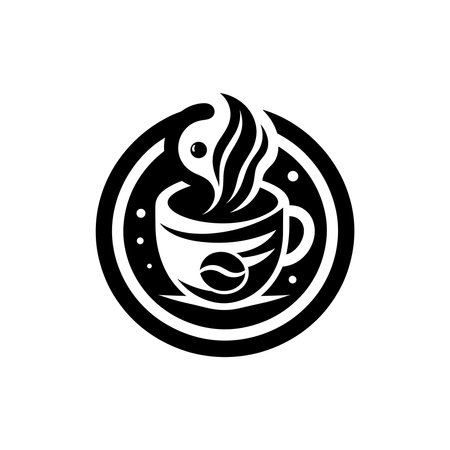 Coffee cup icon. Coffee shop logo. Vector illustration.のイラスト素材