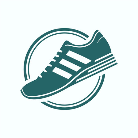 Sneakers icon. Vector illustration of sport shoe. Flat design.のイラスト素材