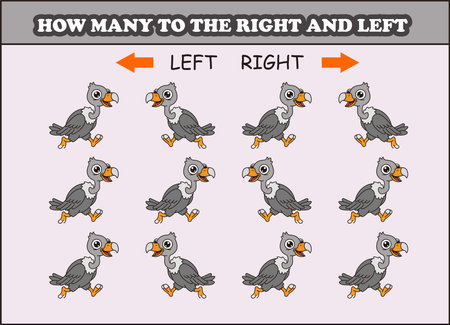 how many vulture to the left and right. animal arrowのイラスト素材