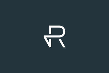 Minimal Letter R Logo Design Vectorのイラスト素材