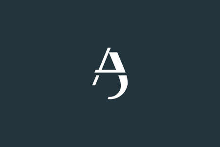Minimal Letter AJ Logo Design Vector Templateのイラスト素材