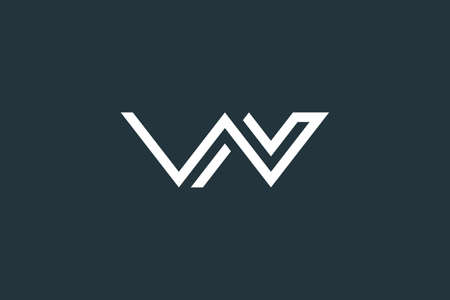 Initial Letter WN Logo Design Vector Templateのイラスト素材