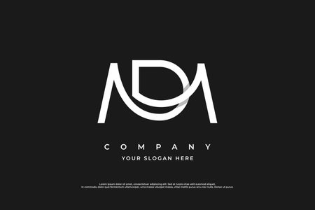 Initial Letter DM Logo or MD Logo Design Vector Templateのイラスト素材