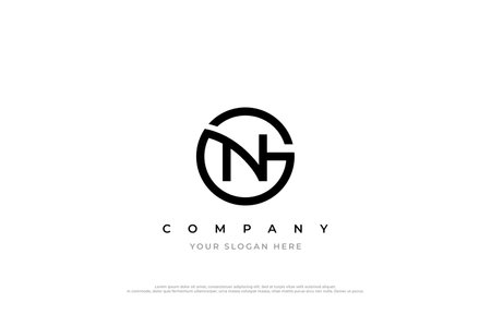 Initial Letter NG or GN Logo Designのイラスト素材