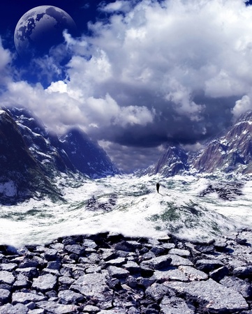 colorful fantasy landscapeの写真素材