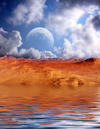 colorful fantasy landscapeの写真素材