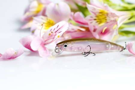 Colourful fishing baitの写真素材