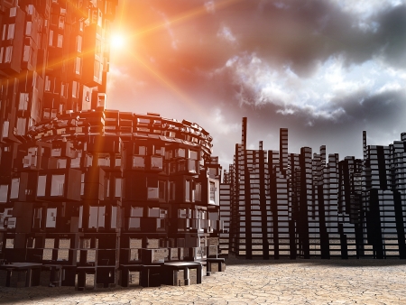 The Cosmic landscapeの写真素材