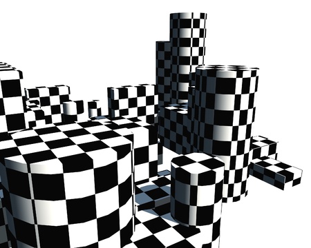 Black and white abstract shapesの写真素材