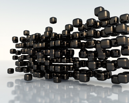 3d cubesの写真素材