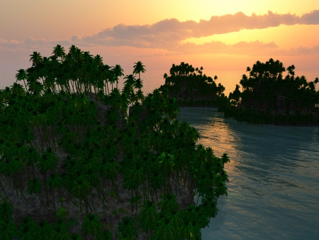 3D Fantasy landscapeの写真素材