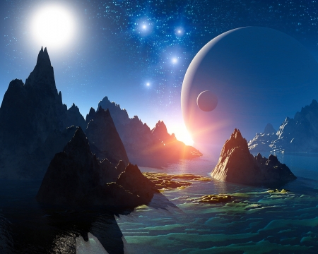 3D Fantasy landscapeの写真素材