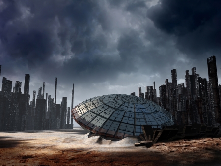 Dark fantasy landscapeの写真素材