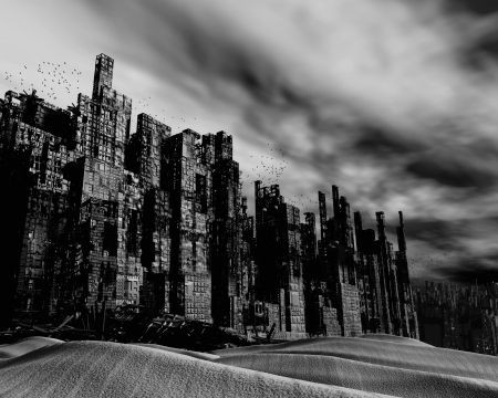 Dark landscapeの写真素材