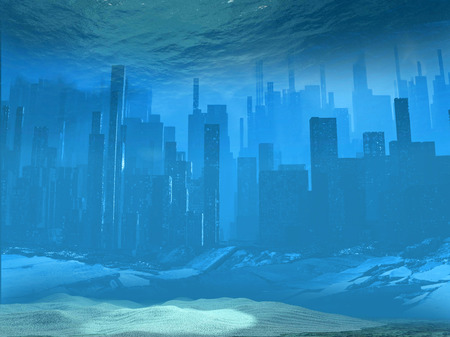 Overflow cityの写真素材