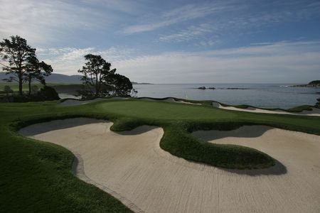 pebble beach golf course, caligorniaの写真素材