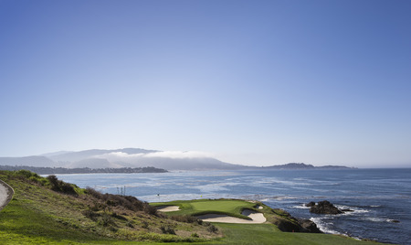 A view of Pebble Beach golf  course, Monterey, California, USAの写真素材